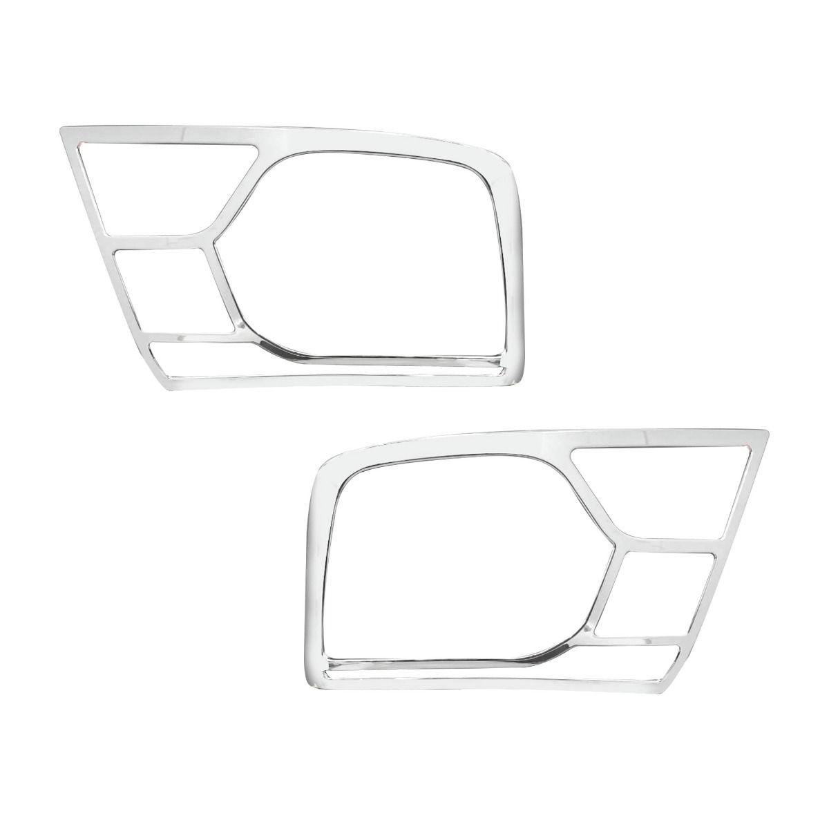 Galio Chrome finish Head Lamp Garnish Cover for Mahindra Bolero (2020 onwards) (Set of 2 Pcs.)