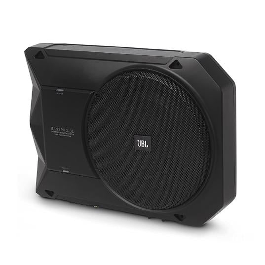 JBL BassPro SL 8-inch 125W RMS Powered Under-Seat Compact Subwoofer Enclosure System (Black)