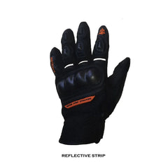 Mototech Urbane Short Carbon Motorcycle Gloves - Orange - Autosparz