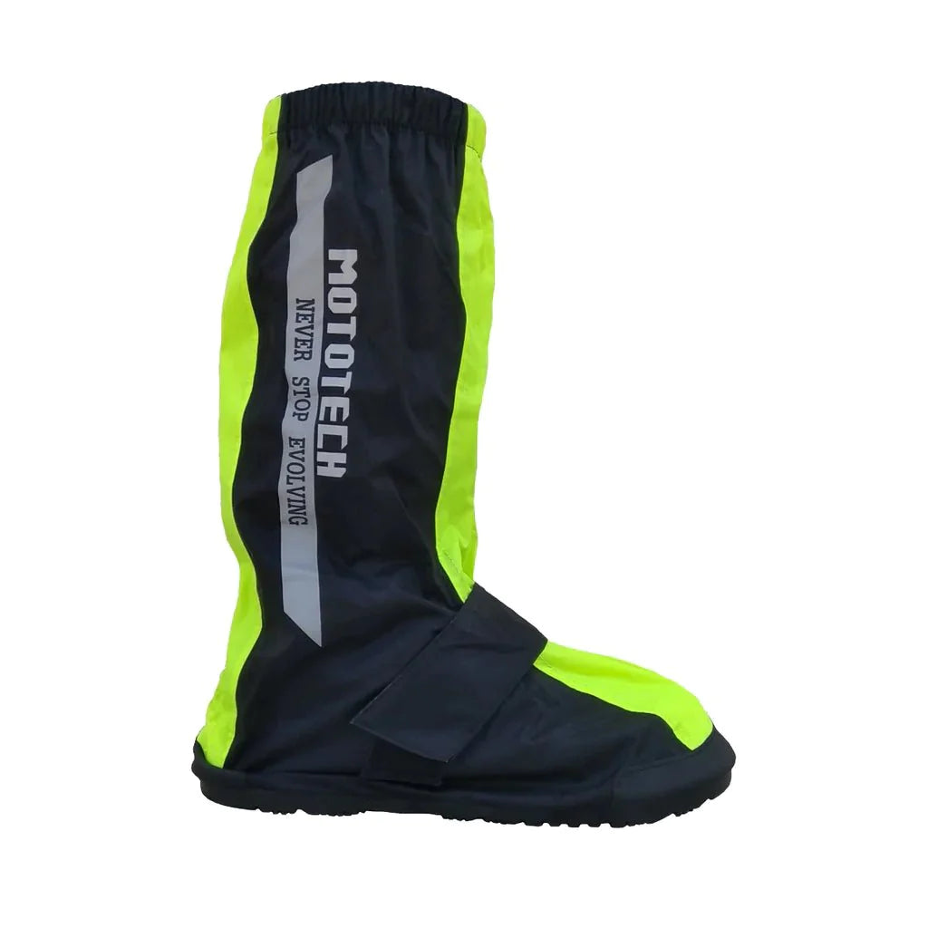 MotoTech Trooper Boot Covers Overboots - Fluo Green - Autosparz