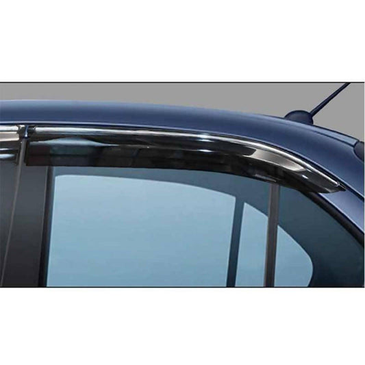 Galio Car Window Door Wind Visor with Silver Chrome Line for Maruti Suzuki Dzire 2017 - Autosparz