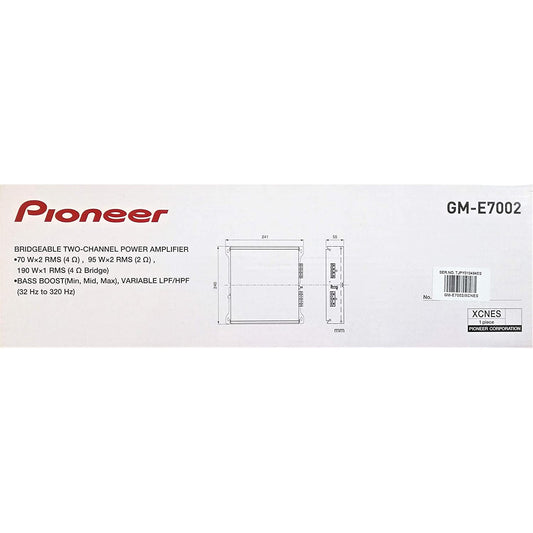 Pioneer GM-E7002 2-Channel Bridgeable Amplifier
