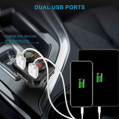 Portronics Auto 10 Bluetooth & USB Car Charging Adapter (POR 320, Black)