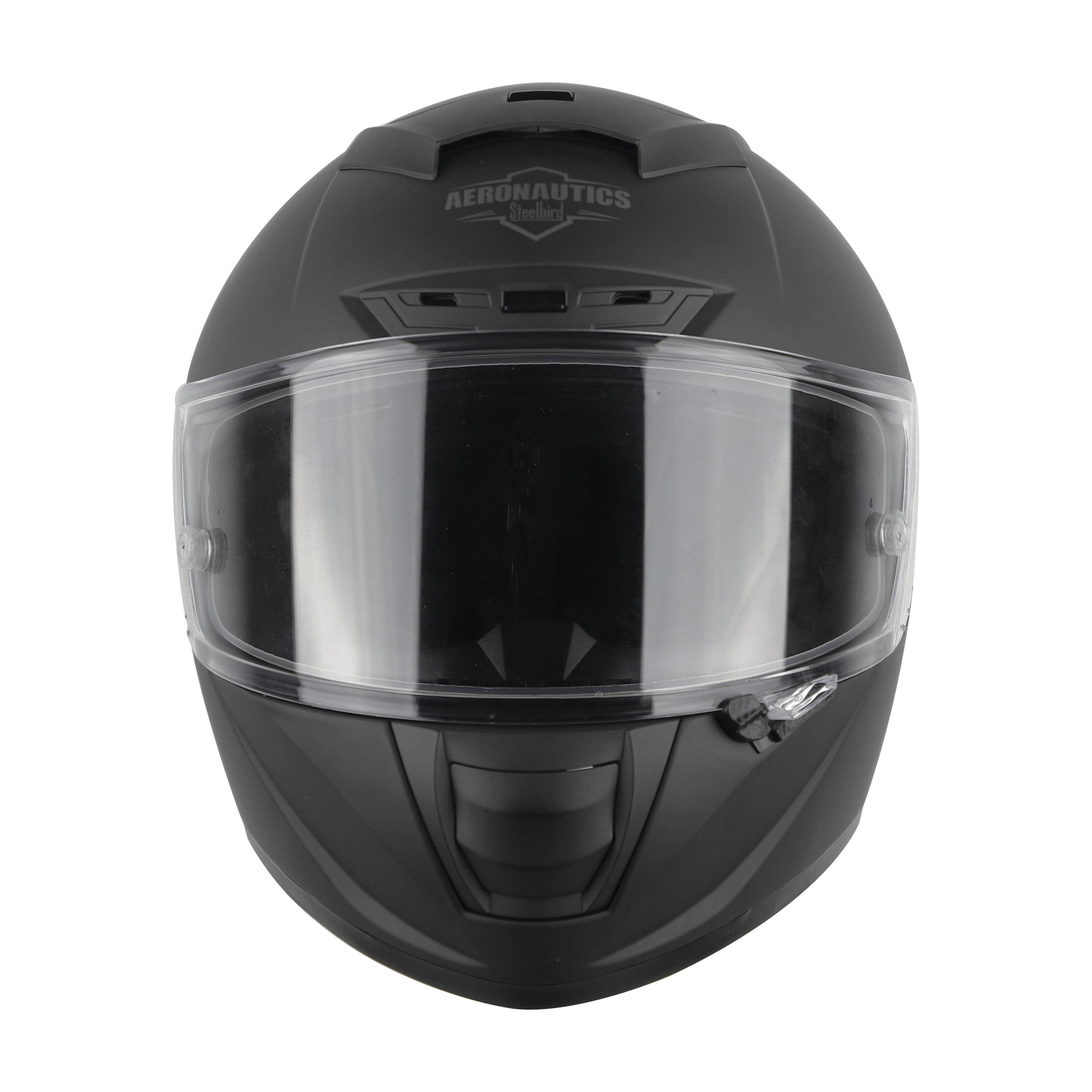 Steelbird Aeronautics SA-5 DOT Helmet with Clear Anti-Fog Shield Visor (Mat Black)