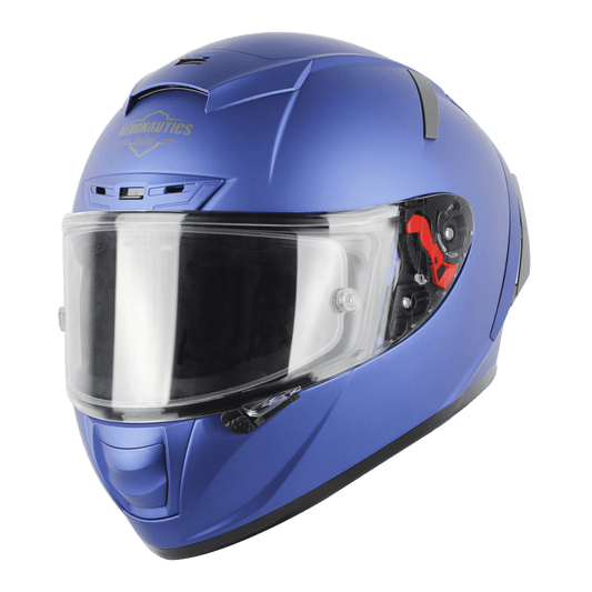 Steelbird Aeronautics SA-5 DOT Helmet with Clear Anti-Fog Shield Visor (Mat Blue)
