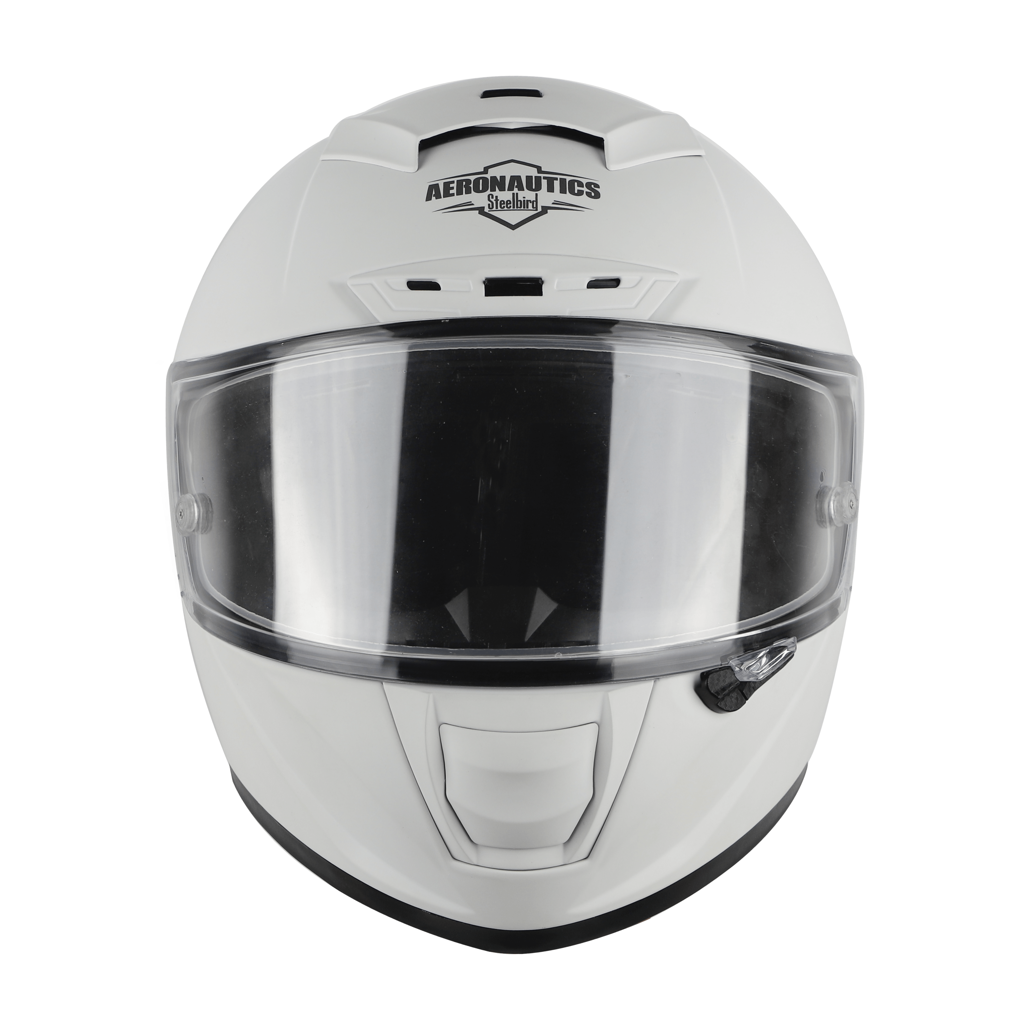 Steelbird Aeronautics SA-5 DOT Helmet with Clear Anti-Fog Shield Visor (Mat White)