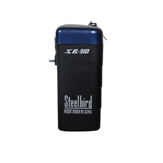 Steelbird SB-510 Universal (for All Bikes) Luggage Side Box with Fitment Clamps (Blue & Black)