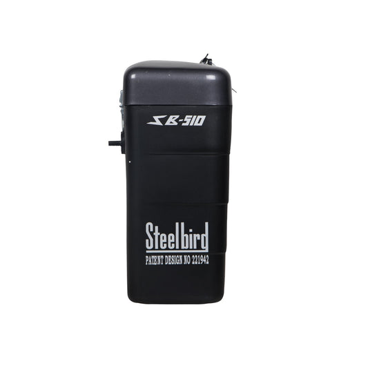 Steelbird SB-510 Universal (for All Bikes) Luggage Side Box with Fitment Clamps (Grey & Black)