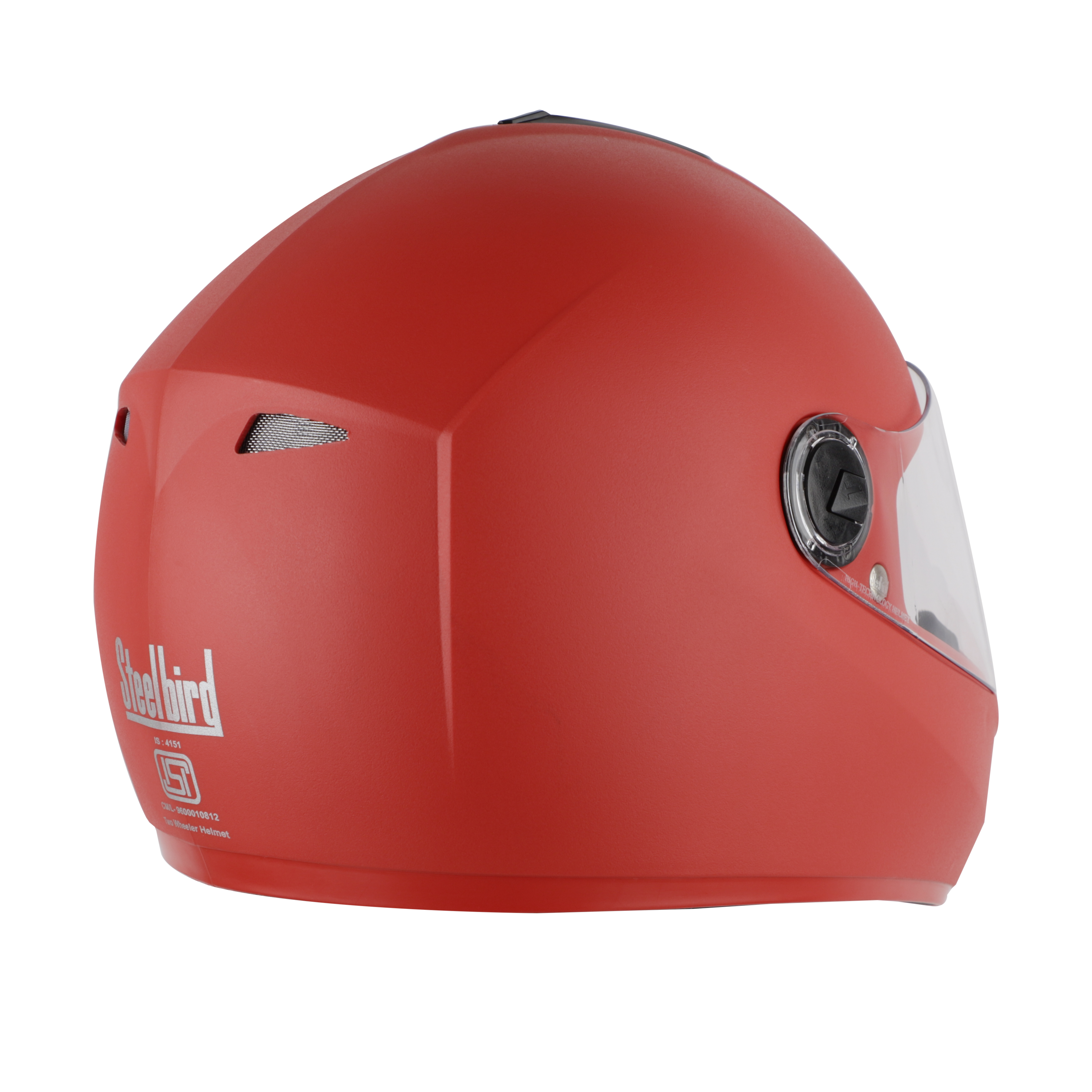 Steelbird SB-39 ROX Plus Helmet with Clear Anti-Fog Shield Visor (Dashing Red)