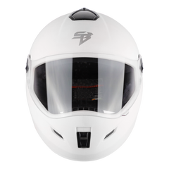 Steelbird SB-39 ROX Plus Helmet with Clear Anti-Fog Shield Visor (Dashing White)