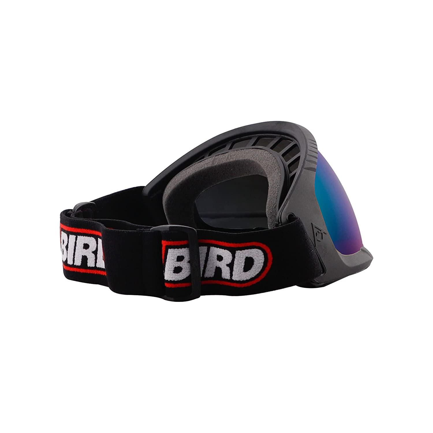 Steelbird Unisex Eye Protection Riding Glasses (Pack of 1) (Black with Rainbow)