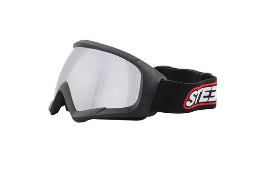 Steelbird Unisex Eye Protection Riding Glasses (Pack of 1) (Black with Silver)