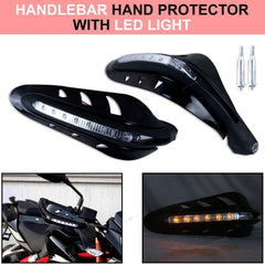 Generic Universal Motorcycle Hand Guard With LED Light ( 22mm) - Autosparz