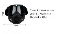 Generic Detachable Modular Motorcycle Bike Face Helmet Mask Shield Goggles For Motorcycle Helmet-In Glasses - Autosparz