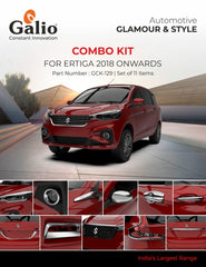 Galio Combo Kit Finish Chrome For Maruti Suzuki Ertiga (2018 onwards) (Set of 11 items) - Autosparz