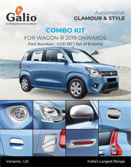Galio Combo Kit Finish Chrome For Maruti Suzuki Wagon R (2019 onwards) (Set of 8 items)