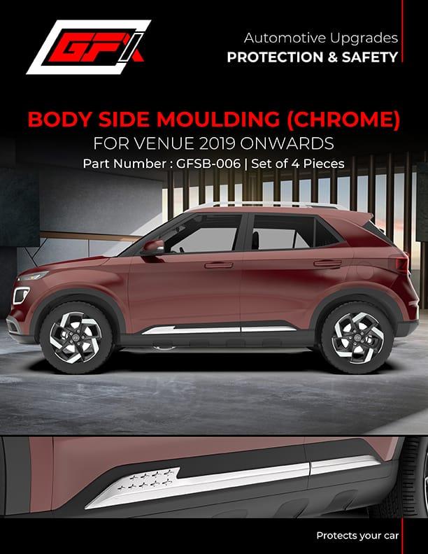 GFX Body Side Cladding-Painted for Hyundai Venue (2019 onwards)( Set of 4 pcs) - Autosparz