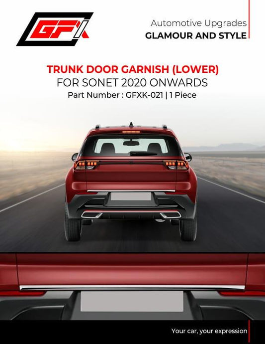 GFX Trunk Door Garnish (Lower) For Kia Sonet (2020 onwards) - Autosparz