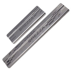 Galio Car Footsteps Sill Guard Stainless Steel Scuff Plate For Maruti Suzuki Brezza (2016 onwards) (Set of 4 Pcs.)