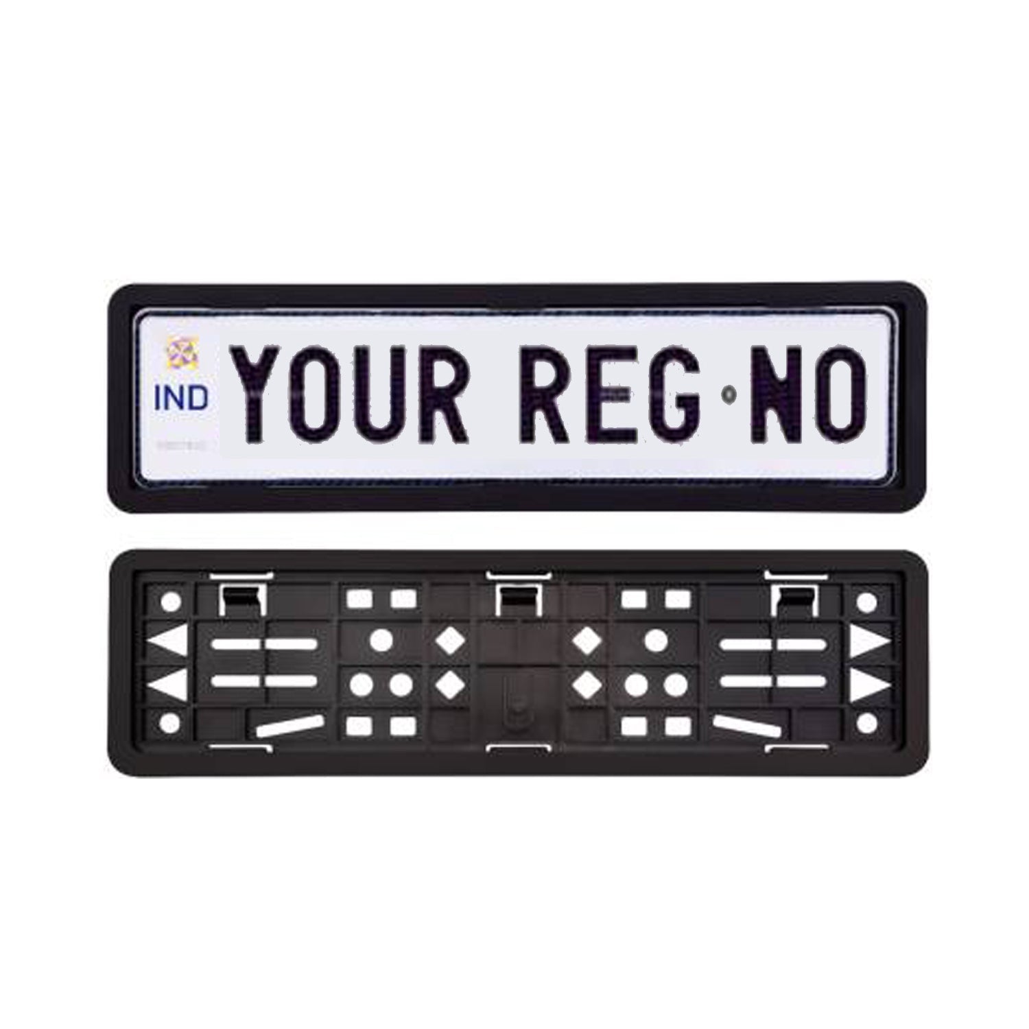 Car Licensed IND Number Plates and Frames (Normal)