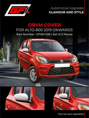 GFX ORVM Mirror Cover For Maruti Suzuki Alto 800(2019 onwards) (Set of 2 Pcs.) - Autosparz