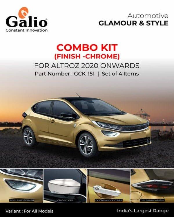 Galio Combo Kit Finish Chrome For Tata Altroz (2020 onwards) (Set of 4 items)