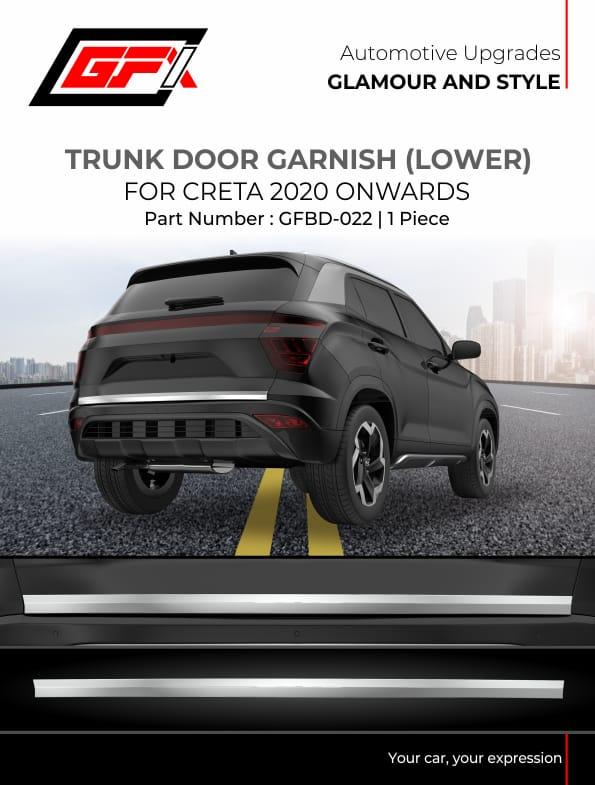GFX Trunk Door Garnish (Lower) For Hyundai Creta (2020 onwards) (Set of 1 Pcs.) - Autosparz
