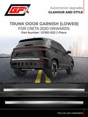 GFX Trunk Door Garnish (Lower) For Hyundai Creta (2020 onwards) (Set of 1 Pcs.) - Autosparz