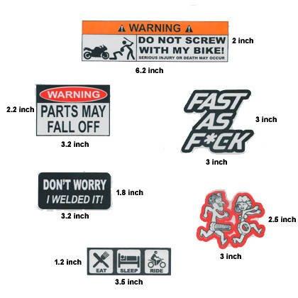 Warning Reflective Stickers Set of 12 - Autosparz