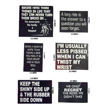 Quotes Reflective Stickers Set of 12 - Autosparz