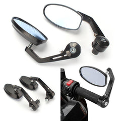 Universal Oval Shape Manual Rear View Mirror for All Bikes - Autosparz