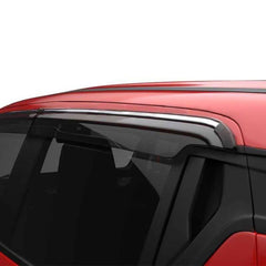 Galio Car Window Door Wind Visor with Silver Chrome Line for Maruti Suzuki Swift (2011-2017) - Autosparz