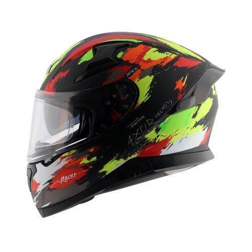 Axor Apex Racer D/V Full Face Helmet (Glossy Black Neon Yellow) - Autosparz