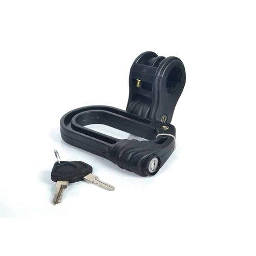 GAE Helmet Lock (Universal Type ) For Suitable for Both Round & Flat Grip ( for All Bikes & Scooters) with Computerised key (Black) - Autosparz
